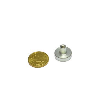 Magneti in SmCo con base con boccola filettata 16 mm