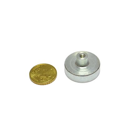 Magneti in SmCo con base con boccola filettata 25 mm