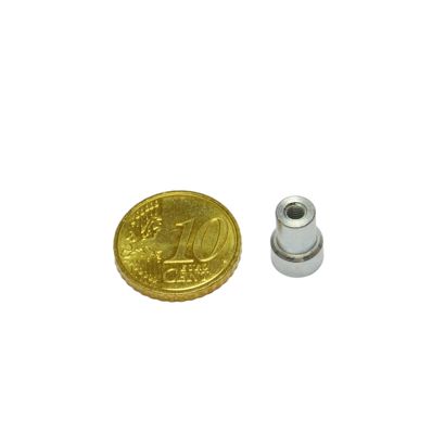 Magneti in SmCo con base con boccola filettata 8 mm