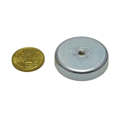 Magneti in ferrite con base con filettatura interna 32 mm | M4 | 7 mm