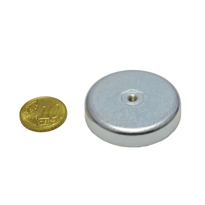 Magneti in ferrite con base con filettatura interna 40 mm | M4 | 8 mm