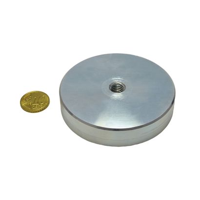 Magneti al neodimio con base con filettatura interna 75 mm