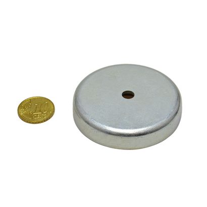 Magneti in ferrite con base con foro cilindrico 57 mm | null