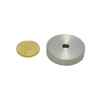 Magneti in SmCo con base in acciaio inox con foro cilindrico 32 mm