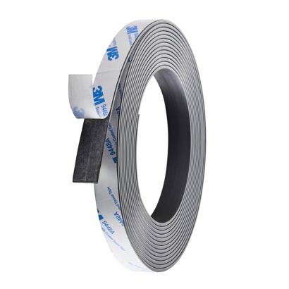 Nastro magnetico autoadesivo, forte 15 mm | 5 m | 2 mm