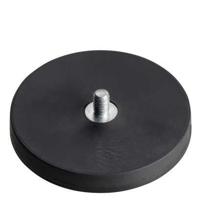 Magneti gommati con filettatura nero  | 43 mm | M4x6 mm 