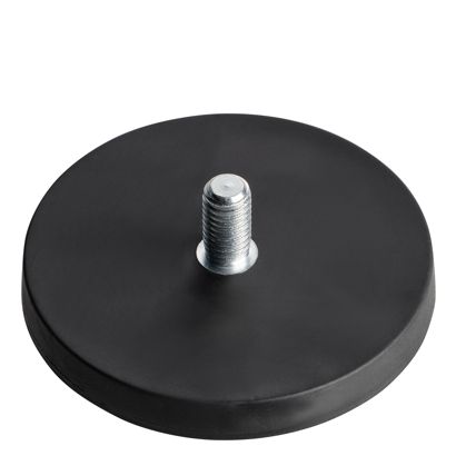 Magneti gommati con filettatura nero  | 66 mm | M8x15 mm 