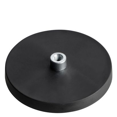 Magneti gommati con boccola filettata nero  | 66 mm | M5 