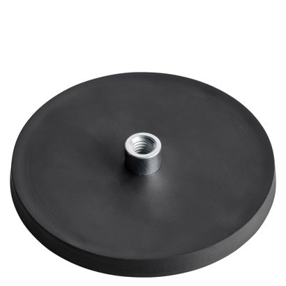 Magneti gommati con boccola filettata nero  | 88 mm | M8 