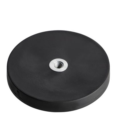 Magneti gommati con filettatura interna nero  | 43 mm