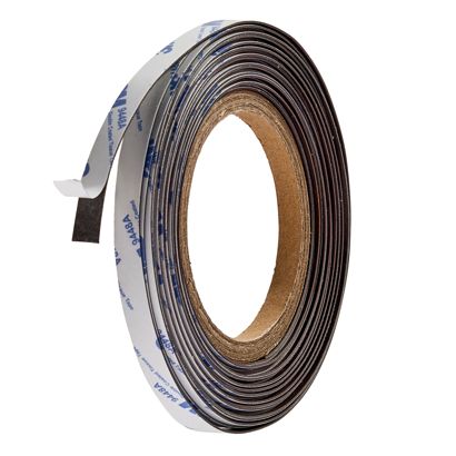 Nastro magnetico al neodimio, autoadesivo, extra forte 10 mm | 100 g/cm² | 10 m | 0,5 mm