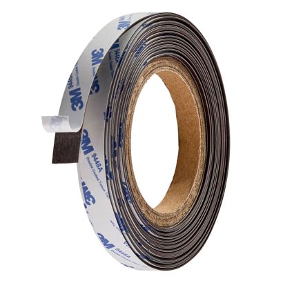 Nastro magnetico al neodimio, autoadesivo, extra forte 15 mm | 100 g/cm² | 10 m | 0,5 mm