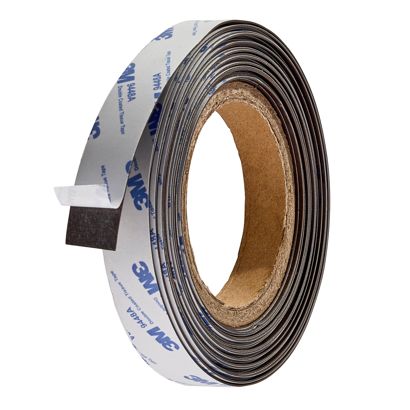 Nastro magnetico al neodimio, autoadesivo, extra forte 20 mm | 100 g/cm² | 10 m | 0,5 mm