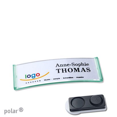 Targhette portanome polar® magnetiche Magnete smag®, extra forte | null | 64 x 22 mm