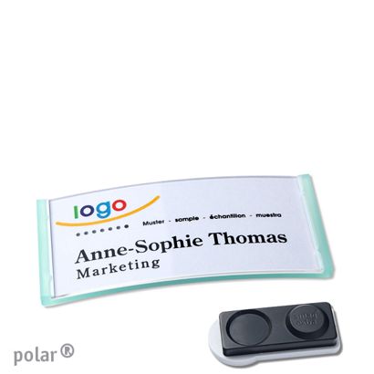 Targhette portanome polar® magnetiche Magnete smag®, extra forte | null | 65 x 30 mm