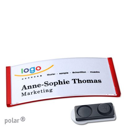 Targhette portanome polar® magnetiche Magnete smag®, extra forte | null | 74 x 34 mm