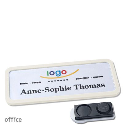 Targhette portanome OFFICE magnetiche Magnete smag®, extra forte | null | 75 x 27 mm