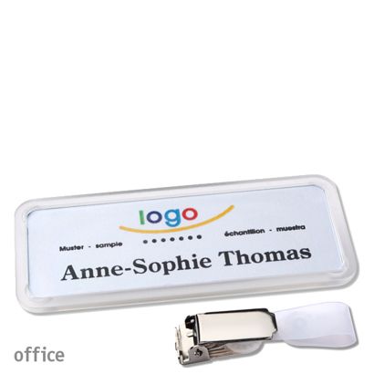 Targhette portanome clip Office Clip di aggancio | null | 75 x 27 mm