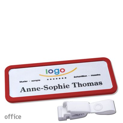 Targhette portanome clip Office Clip di aggancio senza metallo | null | 75 x 27 mm