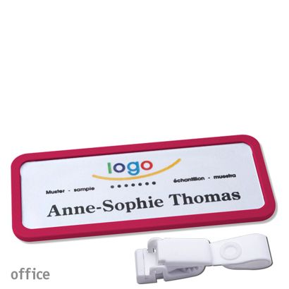 Targhette portanome clip Office Clip di aggancio senza metallo | null | 75 x 27 mm