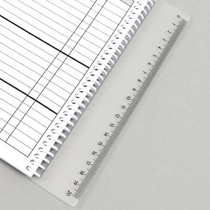 Segnalibro righello 20 cm da appendere in filo o spirale 