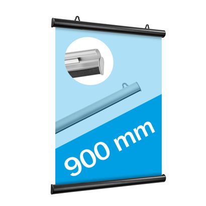 Profilo porta poster, in alluminio, apribili 900 mm | nero 