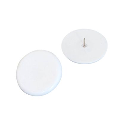 Puntine da disegno, ø = 30 mm bianco  | 100 unità imballate in modo sciolto in sacchetto 