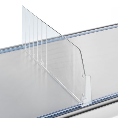 Divisore "Flexible" con fermo a sinistra, trasparente 120 mm