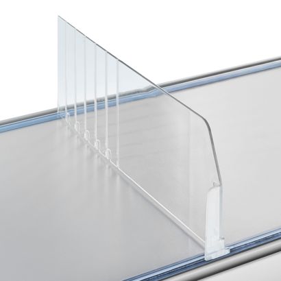 Divisore "Flexible" con fermo a destra, trasparente 120 mm