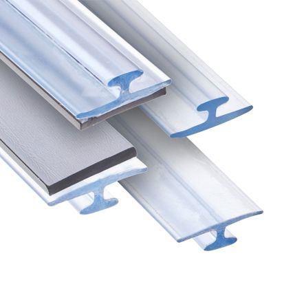 Profilo guida per divisori scaffale, trasparente 