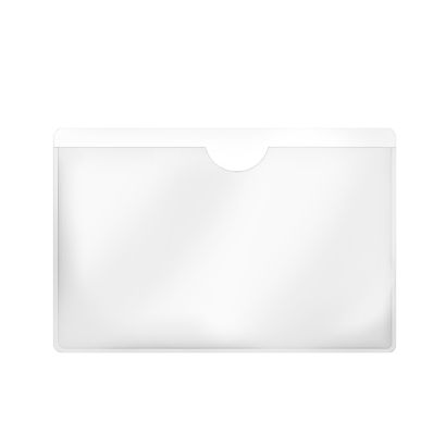 Tasche porta biglietti da visita, autoadesivo, plastica PP null | 90 x 60 mm