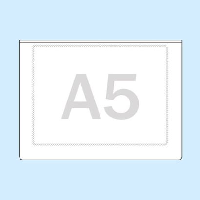 Tasche rettangolari, autoadesivo A5  | lato lungo  | con livello di riempimento  | PP 