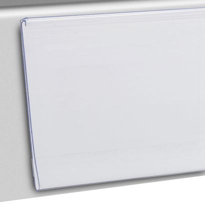 Profilo portaprezzi DBR autoadesivo con bordo a C a scatto 105 mm | 1000 mm | per incollare (nastro in schiuma) 