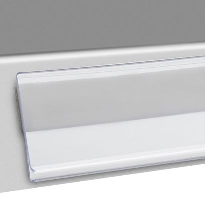 Profilo portaprezzi DBR autoadesivo 18 mm | 100 mm | trasparente  | per incollare (nastro in schiuma) 