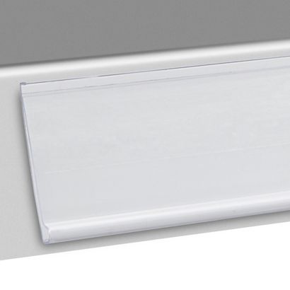 Profilo portaprezzi DBR autoadesivo 24 mm | 1000 mm | trasparente  | per incollare (nastro adesivo standard) 