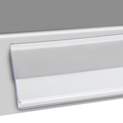 Profilo portaprezzi DBR autoadesivo 26 mm | 100 mm | trasparente  | per incollare (nastro in schiuma) 