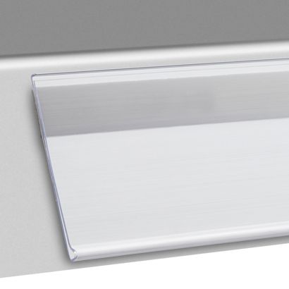 Profilo portaprezzi DBR autoadesivo 45 mm | 100 mm | trasparente  | per incollare (nastro in schiuma) 