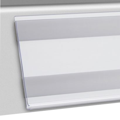 Profilo portaprezzi DBR autoadesivo 60 mm | 100 mm | trasparente  | per incollare (nastro in schiuma) 