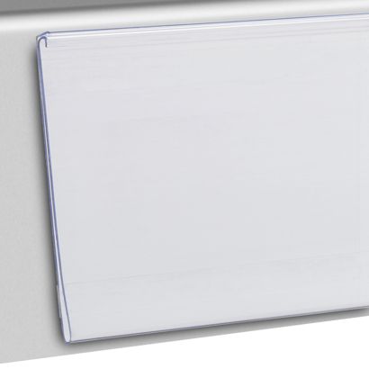 Profilo portaprezzi DBR autoadesivo con bordo a C a scatto 105 mm | 100 mm | per incollare (nastro in schiuma) 