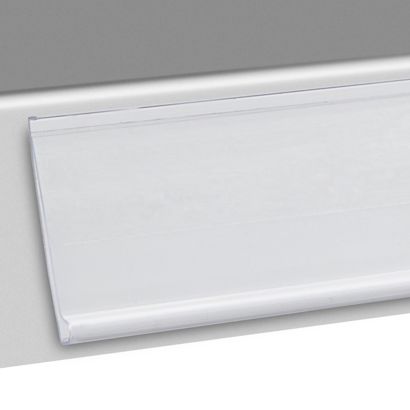 Profilo portaprezzi DBR autoadesivo 24 mm | 100 mm | trasparente  | per incollare (nastro adesivo standard) 
