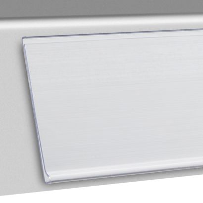Profilo portaprezzi DBR autoadesivo 45 mm | 100 mm | trasparente  | per incollare (nastro adesivo standard) 