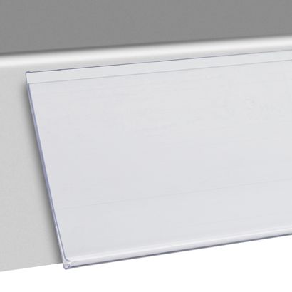 Profilo portaprezzi DBR autoadesivo 60 mm | 100 mm | trasparente  | per incollare (nastro adesivo standard) 