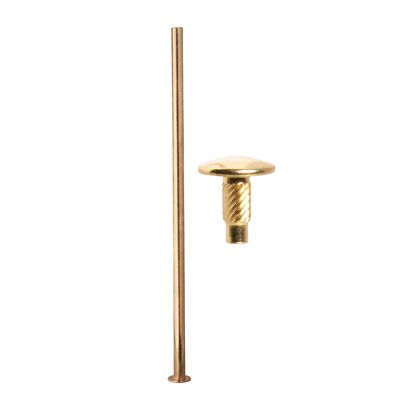 Viti sepolte con testa inseribile a pressione, ottonato 130 mm