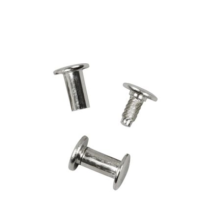 Viti sepolte con testa inseribile a pressione, nichelato 15 mm