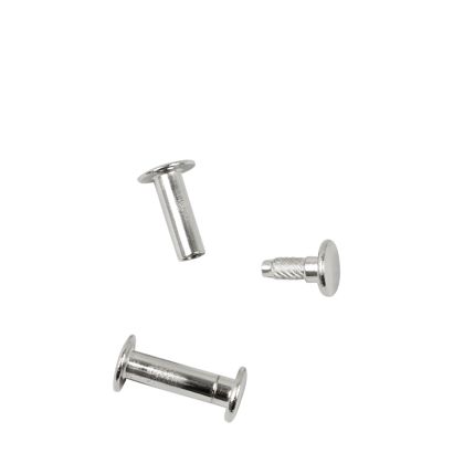 Viti sepolte con testa inseribile a pressione, nichelato 18 mm