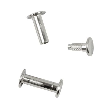 Viti sepolte con testa inseribile a pressione, nichelato 19 mm