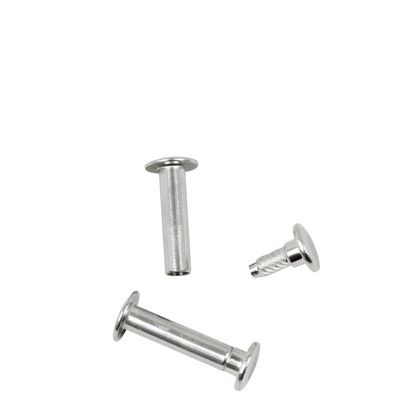Viti sepolte con testa inseribile a pressione, nichelato 20 mm