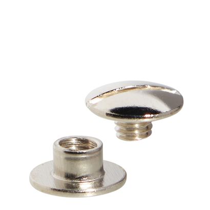 Viti sepolte, nichelato 10 mm | manicotto con foro, vite con scanalatura 