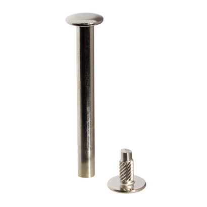 Viti sepolte con testa inseribile a pressione, nichelato 50 mm