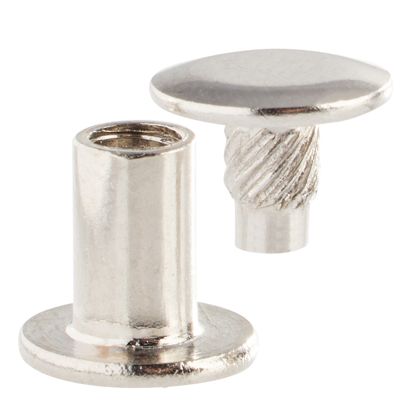 Viti sepolte con testa inseribile a pressione, nichelato 8 mm
